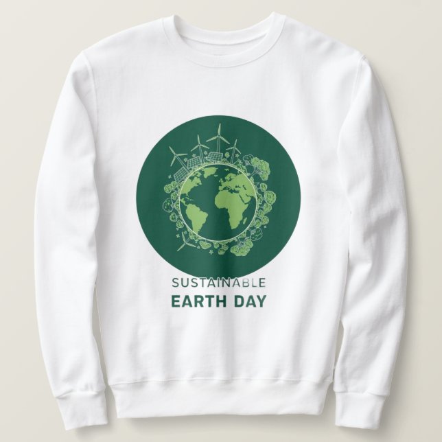 Sudadera Sustainable Earth Day (Anverso del diseño)