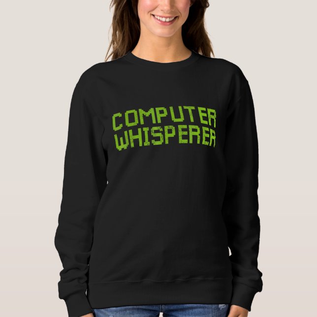 Sudadera Susurrador de Computadoras Técnico de TI Retro Ner (Anverso)
