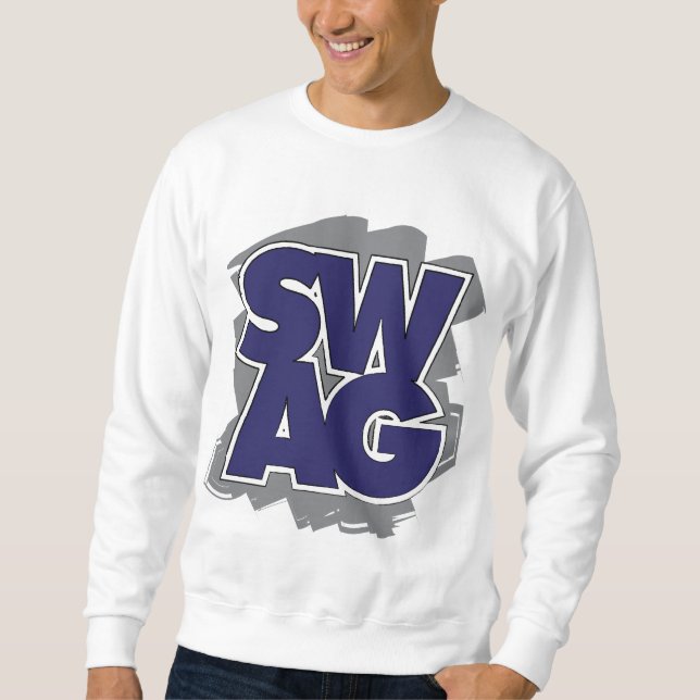 Sudadera SWAG - azul y gris (Anverso)
