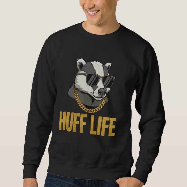 Sudadera Swagger Huff Life Cup Hip Hop Honey Badger Huffle (Anverso)