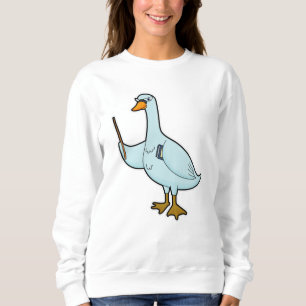 Sudadera Swan como profesor con libro y puntero