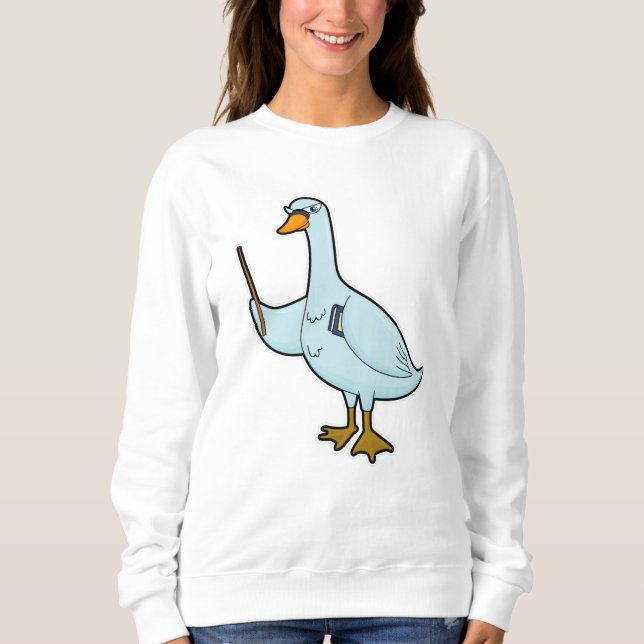 Sudadera Swan como profesor con libro y puntero (Anverso)