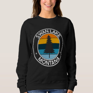 Sudadera Swan Lake Montana MT USA City Orgullo Retro Sunset