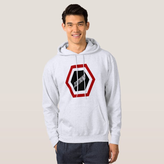 SUDADERA SWEAT A CAPUCHA BÁSICA DISEÑO DORTMUND DEPORTE (Anverso completo)