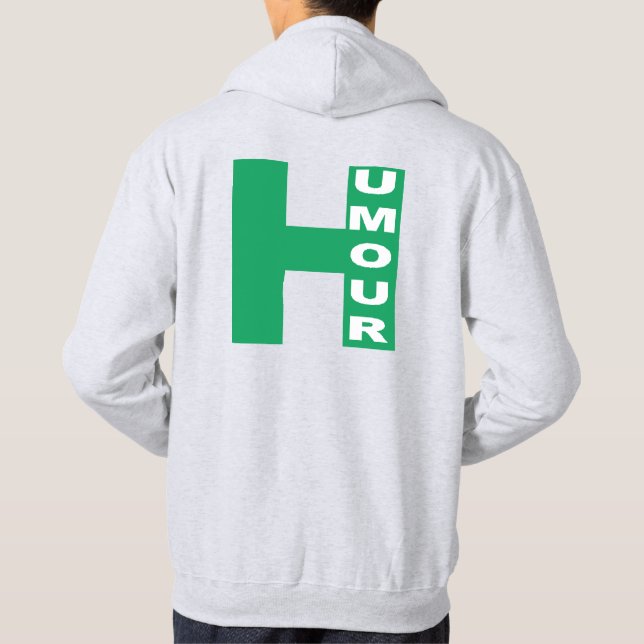 Sudadera Sweat à capuche  cendre dos  Design HUMOUR (Reverso)