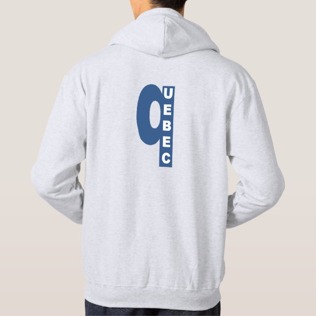 Sudadera Sweat à capuche cendre dos homme  QUEBEC  (Reverso)