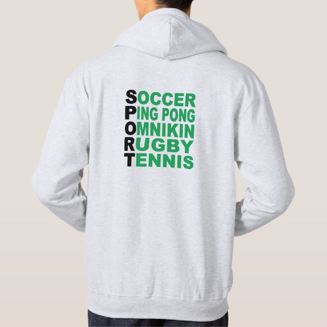 Sudadera Sweat à capuche cendre  dos TOURISM  SPORT  (Reverso)
