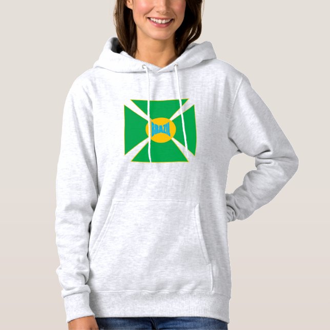 Sudadera Sweat à capuche cendre femme  DESIGN  BRAZIL  (Anverso)