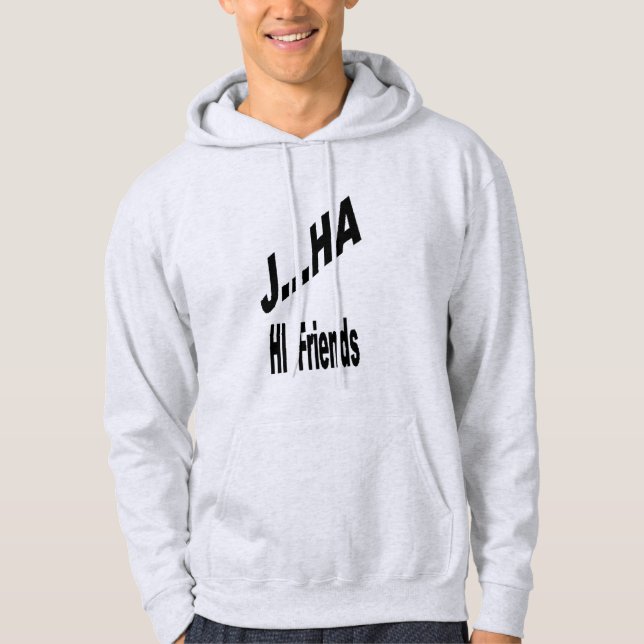 Sudadera Sweat à capuche cendre homme  JHA    FAMOUS CLOWN  (Anverso)