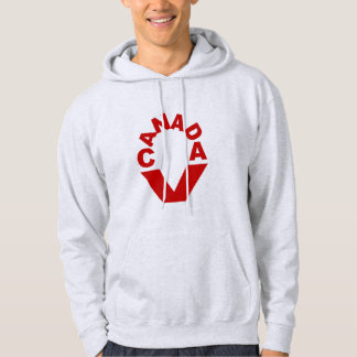 Sudadera Sweat à capuche cendre hommes CANADA VICTORY