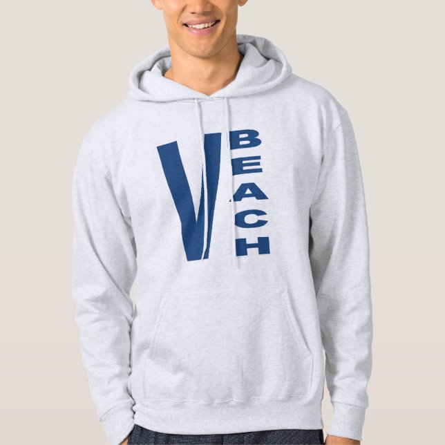 Sudadera Sweat à capuche cendre pour homme VIRGINIA BEACH (Anverso)