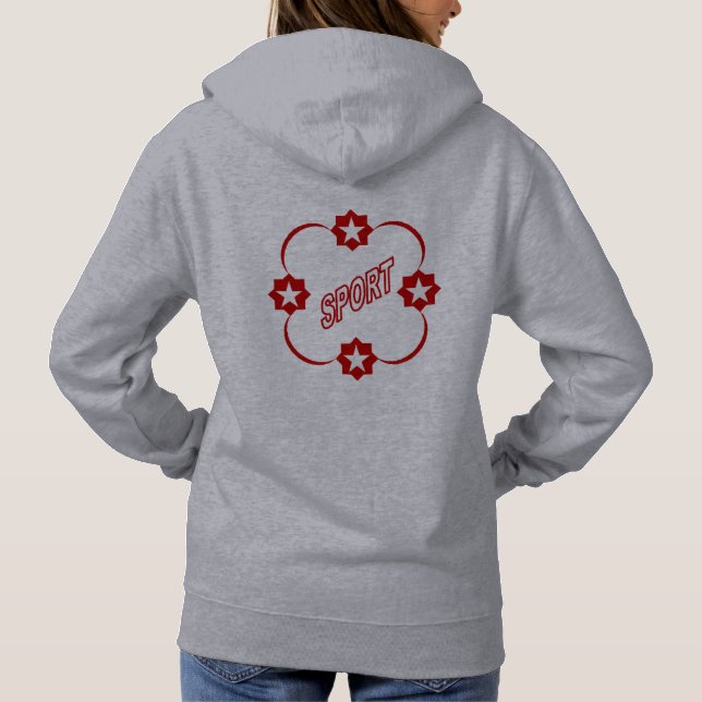 Sudadera Sweat à capuche gris  DOS pour femme  SPORT (Reverso)