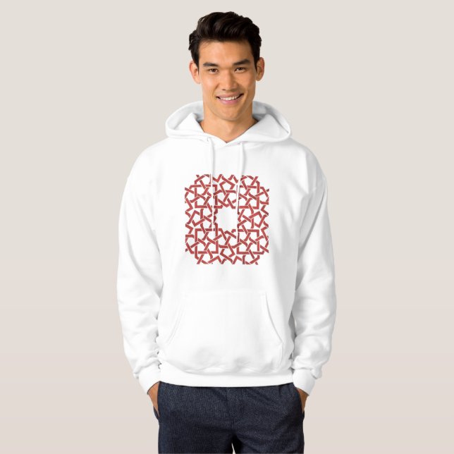 Sudadera Sweat à capuche Mosaïque marocaine rouge MAMLUK (Anverso completo)