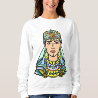 Sudadera sweat avec visage de femme amazigh