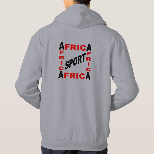 Sudadera Sweat capuche grise dos homme DESIGN AFRICA SPORT  (Reverso)