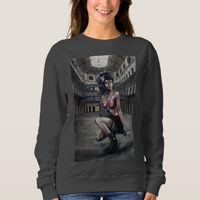 Sudadera SWEAT Jeff Mougenot/ Black doll steampunk2 (Anverso)