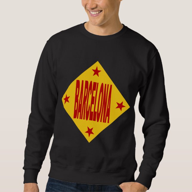 Sudadera Sweat shirt noire BARCELONA (Anverso)