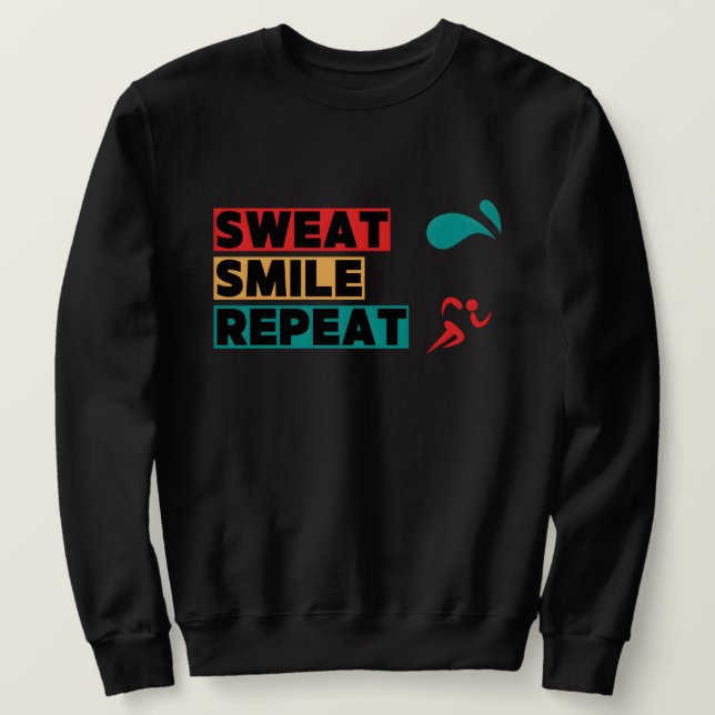 Sudadera Sweat Smile Repeat Gym (Anverso del diseño)