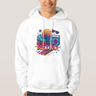 Sudadera  Sweatshirt à Capuche Homme Rétro Années 80