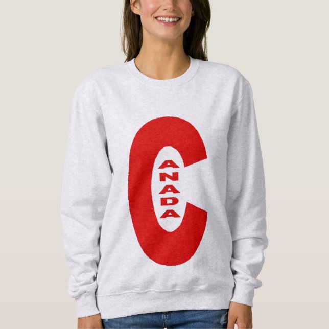 Sudadera Sweatshirt cendre femme  DESIGN  CANADA  (Anverso)