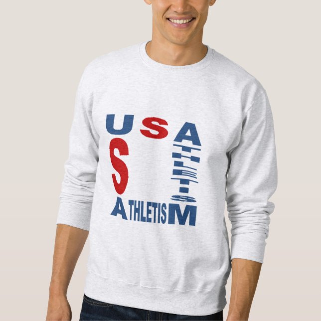 Sudadera sweatshirt cendre homme  USA  ATHLETISM (Anverso)
