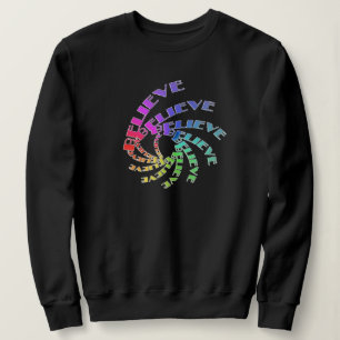 Sudadera Sweatshirt -CREER escrito en espirales multicolore