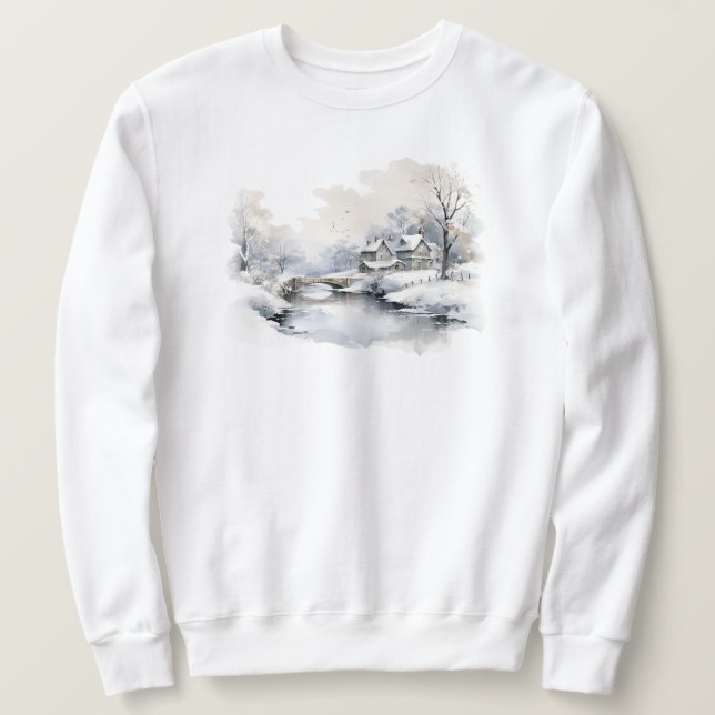 Sudadera Sweatshirt de la escena de invierno (Anverso del diseño)