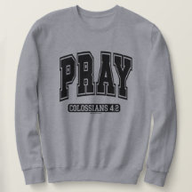 Sweatshirt de la fe cristiana de rezar