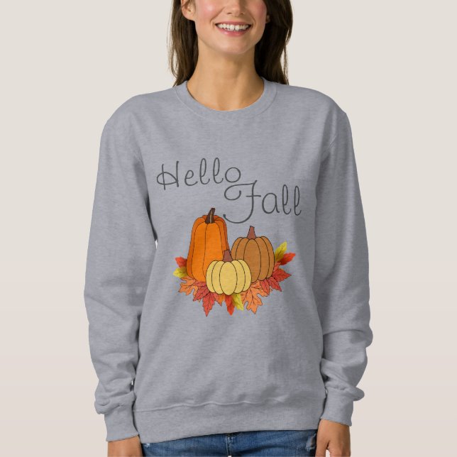 Sudadera Sweatshirt de otoño - Texto editable (Anverso)