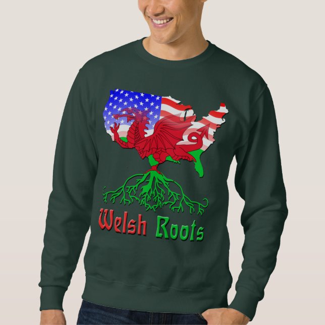 Sudadera Sweatshirt de raíces galesas norteamericanas (Anverso)
