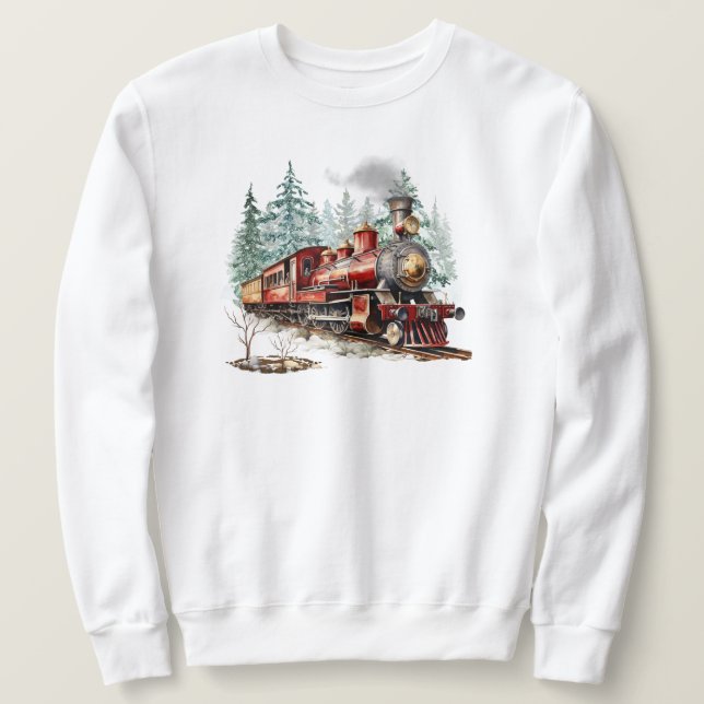 Sudadera Sweatshirt del tren de invierno (Anverso del diseño)