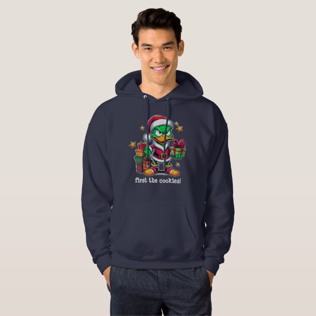Sudadera Sweatshirt "first the cookies!" No X-mas Duck (Anverso completo)