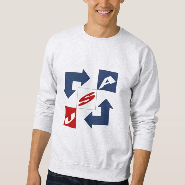 Sudadera Sweatshirt gris homme  DESIGN  USA  (Anverso)