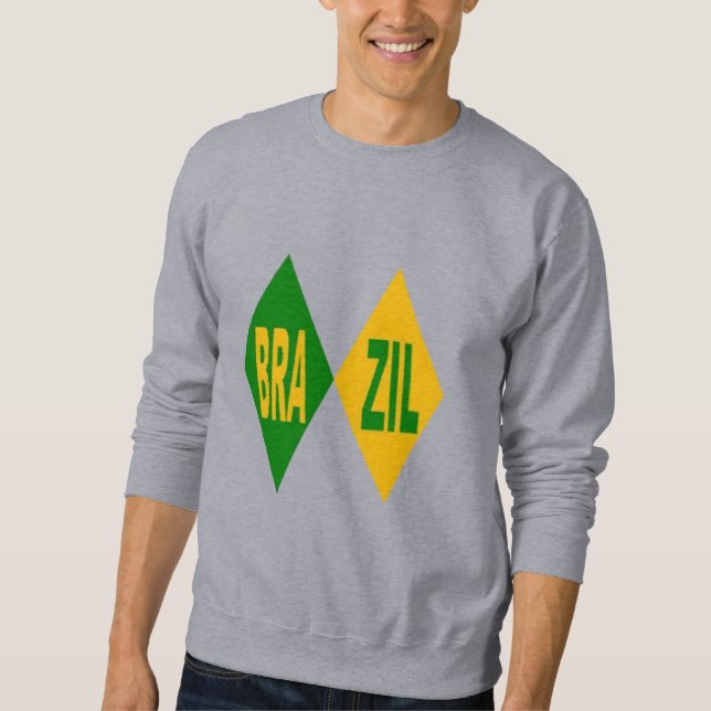 Sudadera Sweatshirt grise hommes  BRAZIL (Anverso)