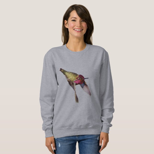 SUDADERA SWEATSHIRT - HUMMINGBIRD IN FLIGHT (Anverso completo)