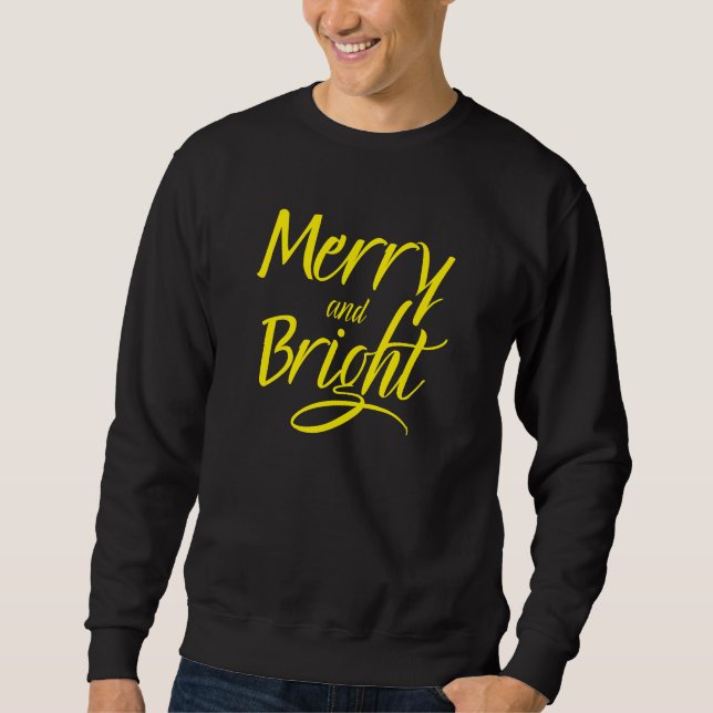Sudadera Sweatshirt : Merry and Bright (black) (Anverso)