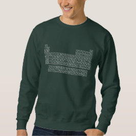 Sudadera Sweatshirt verde de tabla periódica