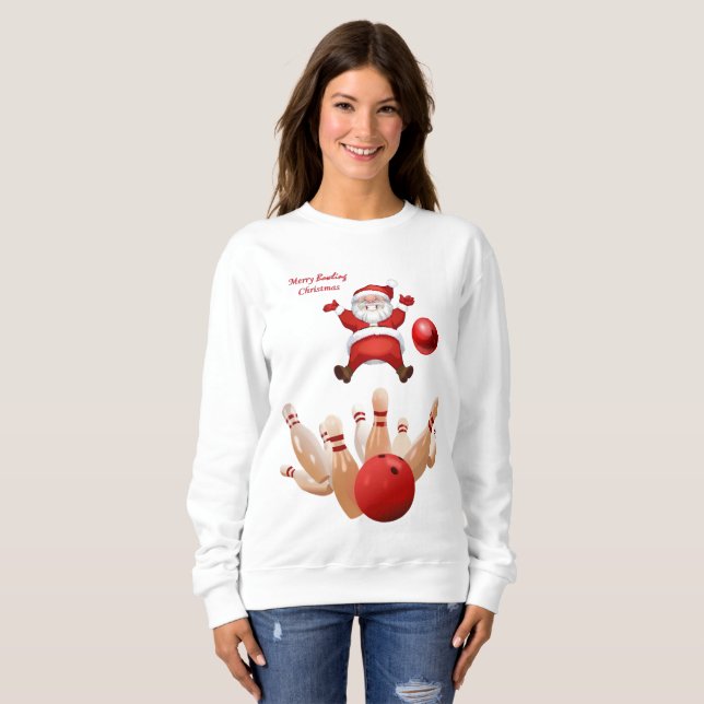 Sudadera Sweatshirt Vintage Santa Bowling (Anverso completo)