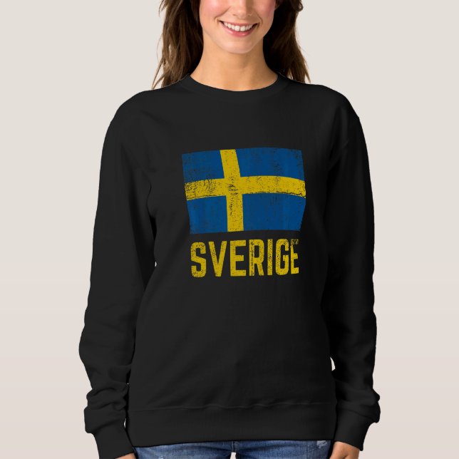 Sudadera Sweden Flag Swedish Sverige Svenska Stockholm Nors (Anverso)