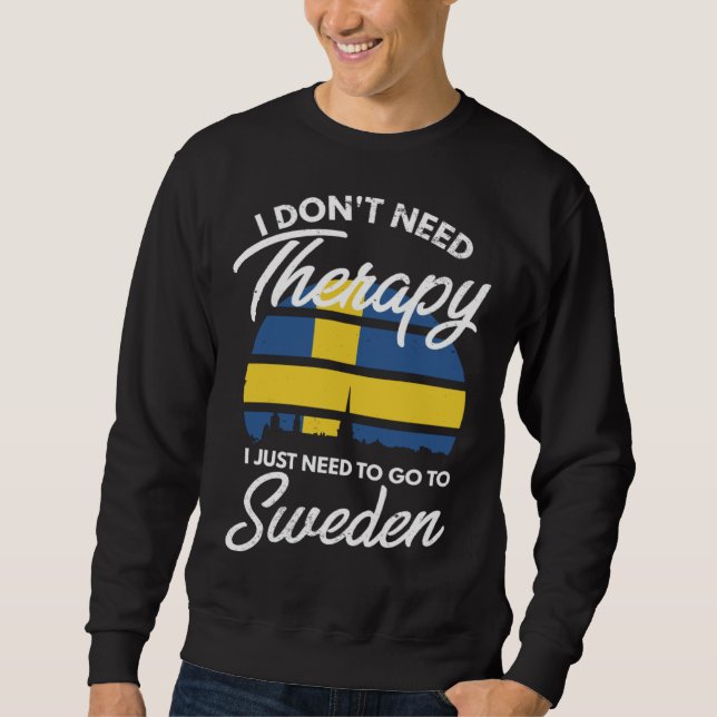 Sudadera Swedish Flag I Sweden Flag I Vacation  I Sweden (Anverso)