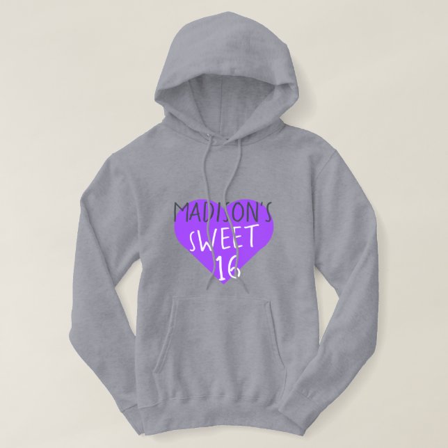 Sudadera Sweet 16 16th Birthday Hoodie (Diseño del anverso)