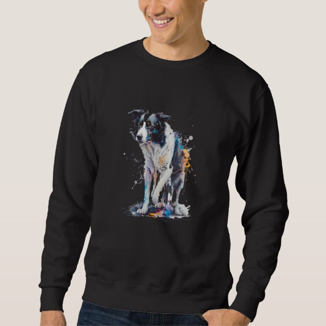 Sudadera Sweet Border Collie Dog Portrait_5 (Anverso)
