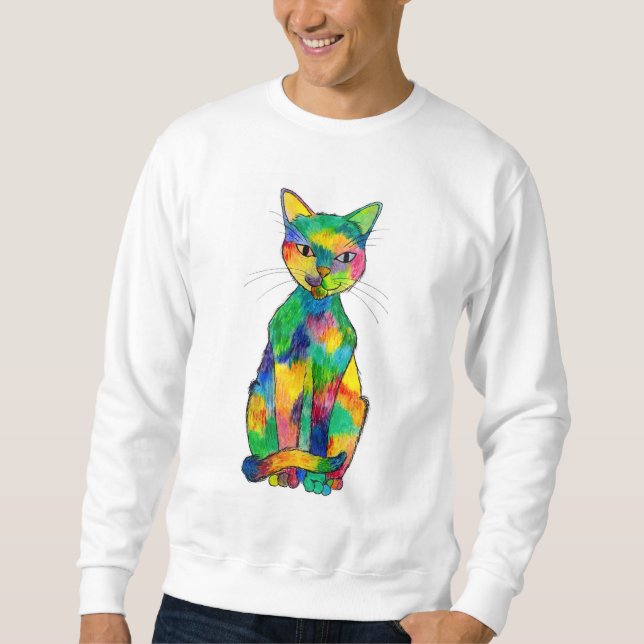 Sudadera Sweet Cat Rainbow (Anverso)