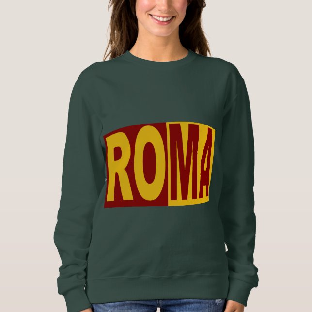 Sudadera Sweet shirt vert foret   ROMA (Anverso)
