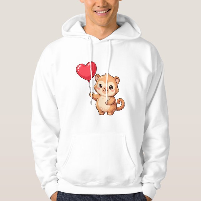 Sudadera Sweetheart Monkey with Balloon valentine (Anverso)
