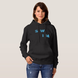 Sudadera Swim Blue Modern Typographic Text
