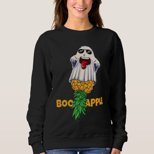 Sudadera Swinger Halloween BooApple Boo Pineapple Ghost Men (Anverso)