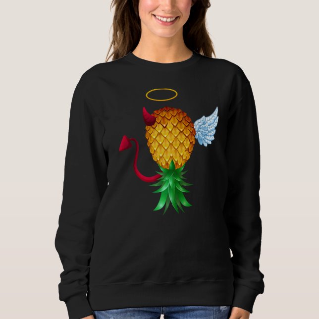 Sudadera Swinger Upside Down Pineapple Half Devil Media Ani (Anverso)