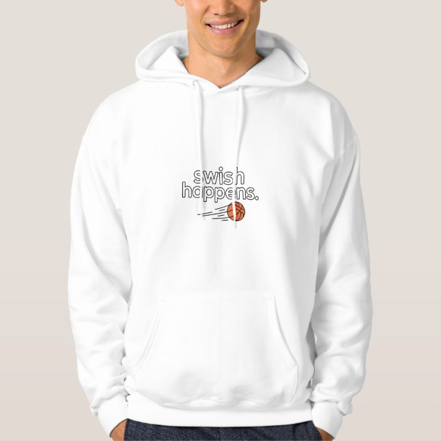 Sudadera Swish Happens Minimalist Basketball Graphic (Anverso)