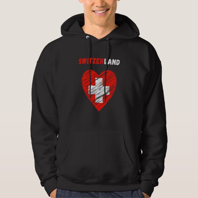 Sudadera Switzerland Flag Holiday Switzerland Heart Swiss F (Anverso)